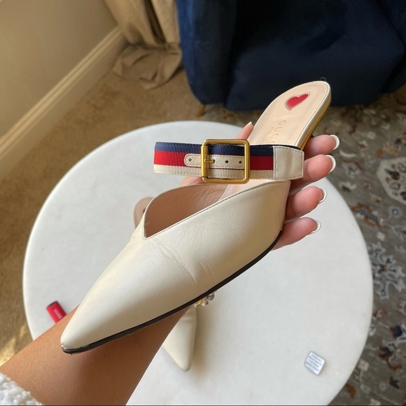 GUCCI Sylvie Web Bamboo Mules - Picture 8 of 11